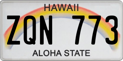 HI license plate ZQN773