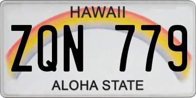 HI license plate ZQN779