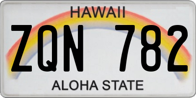 HI license plate ZQN782