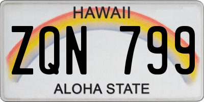 HI license plate ZQN799