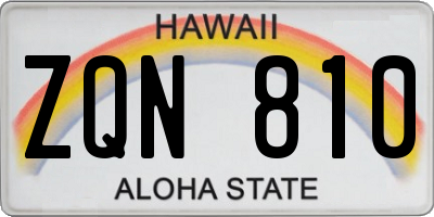 HI license plate ZQN810