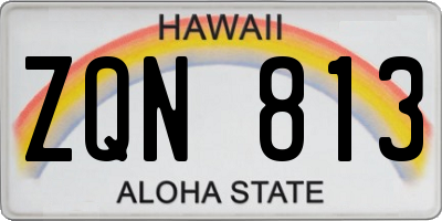 HI license plate ZQN813