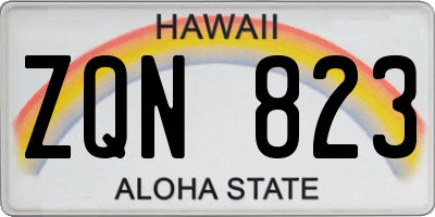 HI license plate ZQN823