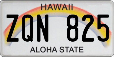 HI license plate ZQN825