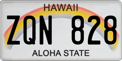 HI license plate ZQN828