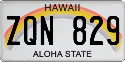 HI license plate ZQN829
