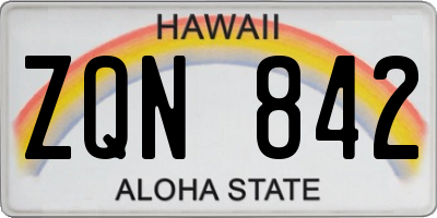 HI license plate ZQN842