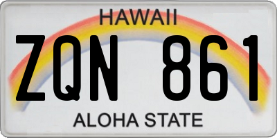 HI license plate ZQN861