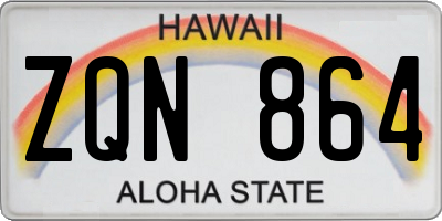HI license plate ZQN864