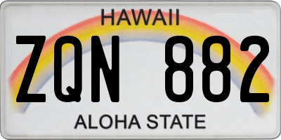 HI license plate ZQN882