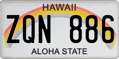 HI license plate ZQN886