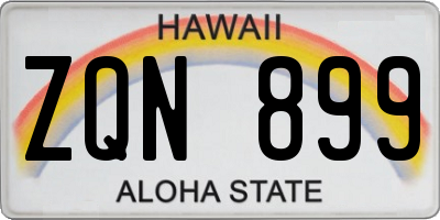 HI license plate ZQN899
