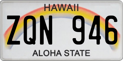 HI license plate ZQN946