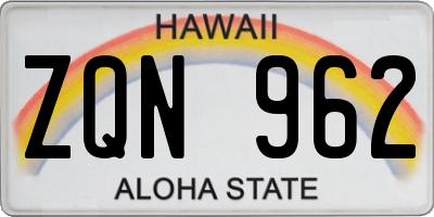 HI license plate ZQN962