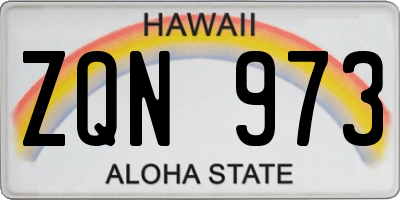 HI license plate ZQN973
