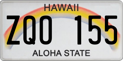 HI license plate ZQO155