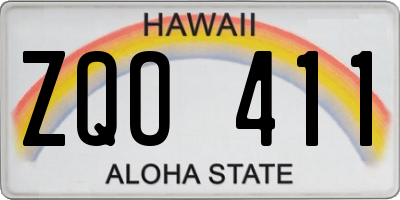 HI license plate ZQO411