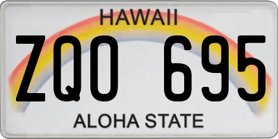 HI license plate ZQO695