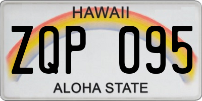 HI license plate ZQP095