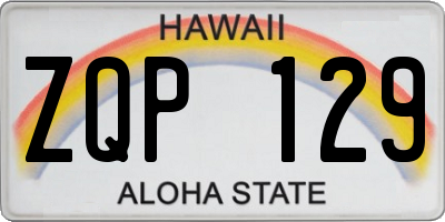 HI license plate ZQP129