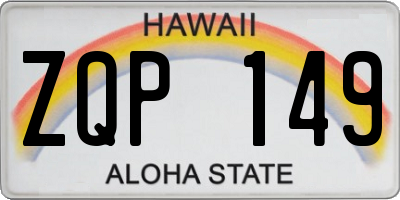 HI license plate ZQP149