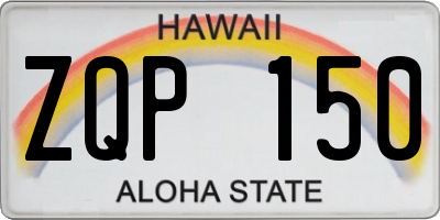 HI license plate ZQP150
