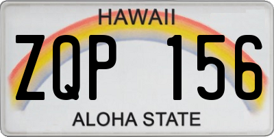 HI license plate ZQP156