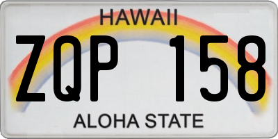 HI license plate ZQP158
