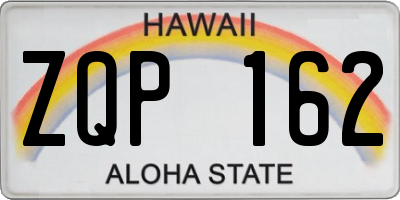 HI license plate ZQP162
