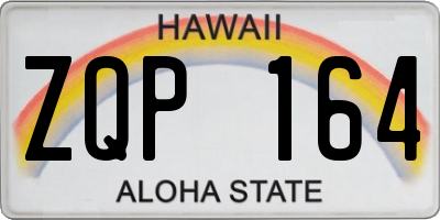 HI license plate ZQP164