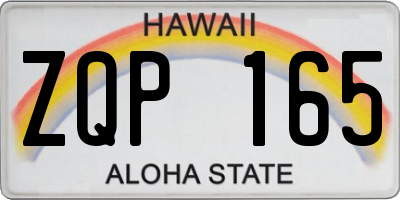 HI license plate ZQP165