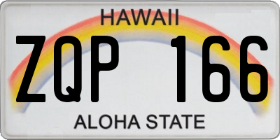 HI license plate ZQP166