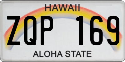 HI license plate ZQP169