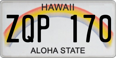 HI license plate ZQP170