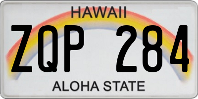HI license plate ZQP284