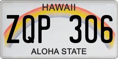 HI license plate ZQP306