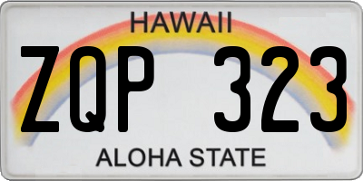 HI license plate ZQP323