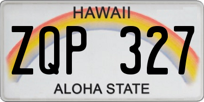 HI license plate ZQP327