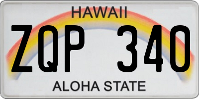 HI license plate ZQP340