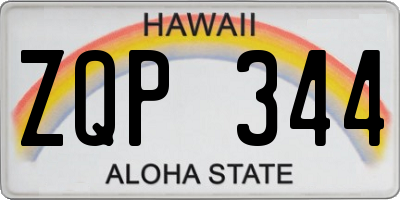 HI license plate ZQP344