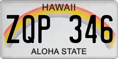 HI license plate ZQP346
