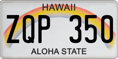 HI license plate ZQP350