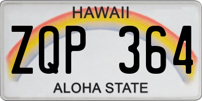 HI license plate ZQP364