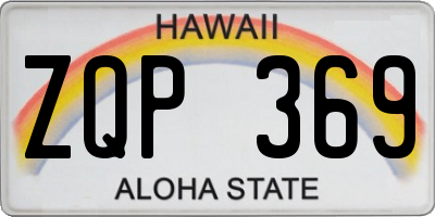 HI license plate ZQP369