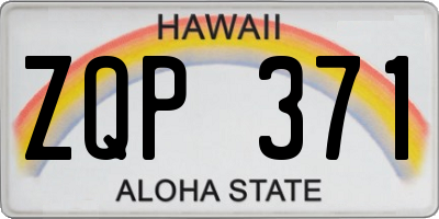HI license plate ZQP371