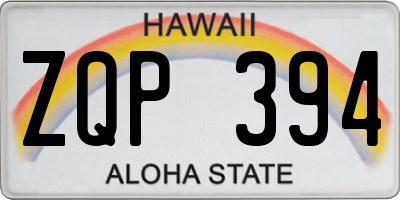 HI license plate ZQP394