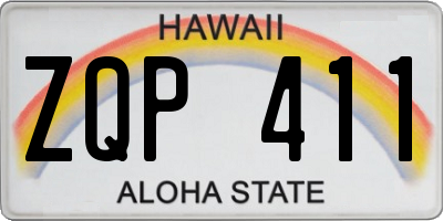 HI license plate ZQP411