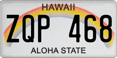 HI license plate ZQP468