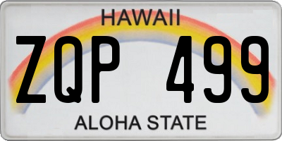 HI license plate ZQP499