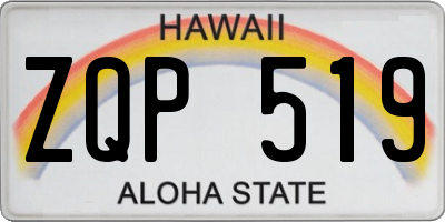 HI license plate ZQP519
